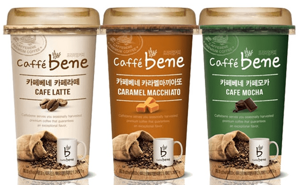 카페베네 카페라떼, 카페베네 카라멜마끼야또, 카페베네 카페모카 (사진/공정위 제공)